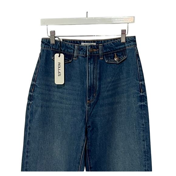 ROLLA'S JEANS WOMEN SIZE 10/28 HIGH RISE RELAXED STRAIGHT DARK VINTAGE BLUE - Picture 6 of 15